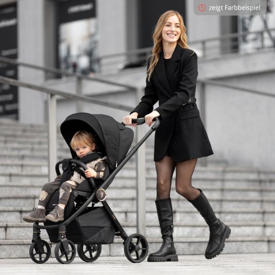 Venicci Buggy & pushchair Vero up to 22 kg with telescopic push bar, reclining position incl. rain cover, carrying strap & leg cover - Blush