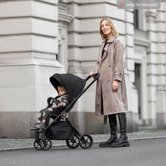 Venicci Buggy & pushchair Vero up to 22 kg with telescopic push bar, reclining position incl. rain cover, carrying strap & leg cover - Blush