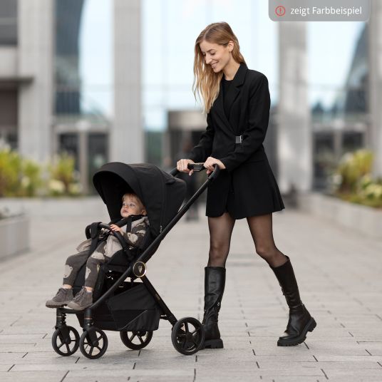 Venicci Buggy & pushchair Vero up to 22 kg with telescopic push bar, reclining position incl. rain cover, carrying strap & leg cover - Blush