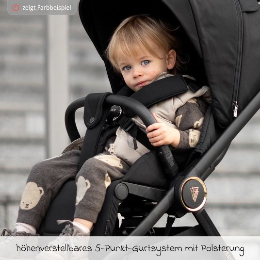 Venicci Buggy & Sportwagen Vero bis 22 kg mit Teleskopschieber, Liegeposition inkl. Regenschutz, Tragegurt & Beindecke - Blush