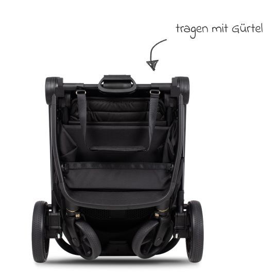 Venicci Buggy & Sportwagen Vero bis 22 kg mit Teleskopschieber, Liegeposition inkl. Regenschutz, Tragegurt & Beindecke - Night