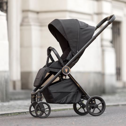 Venicci Buggy & pushchair Vero up to 22 kg with telescopic push bar, reclining position incl. rain cover, carrying strap & leg cover - Night