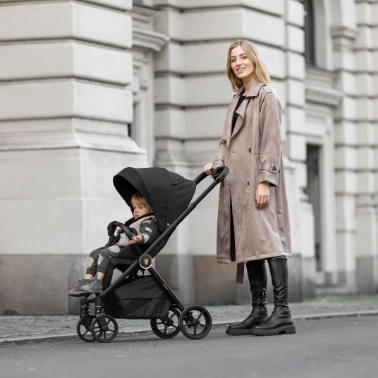 Venicci Buggy & Sportwagen Vero bis 22 kg mit Teleskopschieber, Liegeposition inkl. Regenschutz, Tragegurt & Beindecke - Night