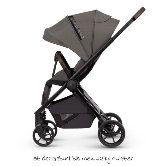 Venicci Buggy & Sportwagen Vero bis 22 kg mit Teleskopschieber, Liegeposition inkl. Regenschutz, Tragegurt & Beindecke - Sage