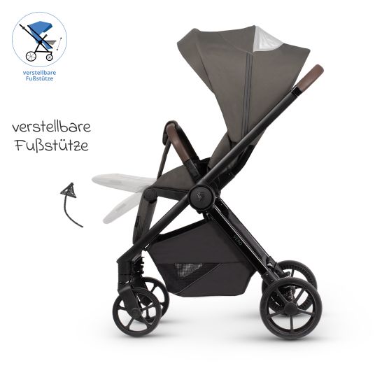 Venicci Buggy & Sportwagen Vero bis 22 kg mit Teleskopschieber, Liegeposition inkl. Regenschutz, Tragegurt & Beindecke - Sage