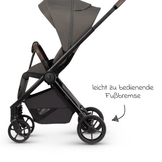 Venicci Buggy & Sportwagen Vero bis 22 kg mit Teleskopschieber, Liegeposition inkl. Regenschutz, Tragegurt & Beindecke - Sage