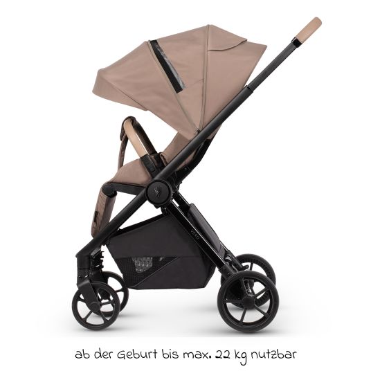 Venicci Buggy & pushchair Vero up to 22 kg with telescopic push bar, reclining position incl. rain cover, carrying strap & leg cover - Sand