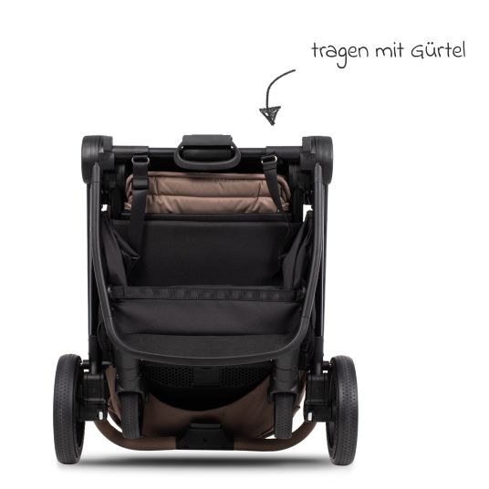 Venicci Buggy & Sportwagen Vero bis 22 kg mit Teleskopschieber, Liegeposition inkl. Regenschutz, Tragegurt & Beindecke - Sand