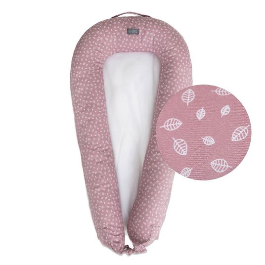 Vinter & Bloom Babynest Nordic Leaf Sleep Nest - Soft Pink