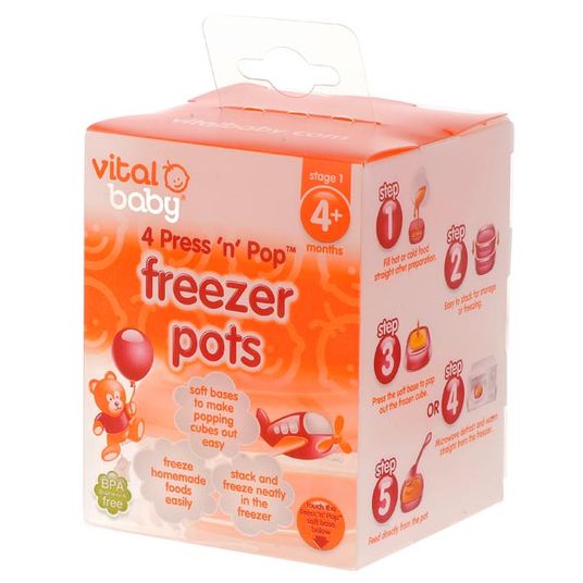 Vital Innovations 4-pcs. freezer container set Maxi each 90 ml