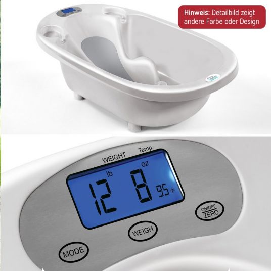 Vital Innovations Vaschetta da bagno per bambini con termometro e bilancia - Blu