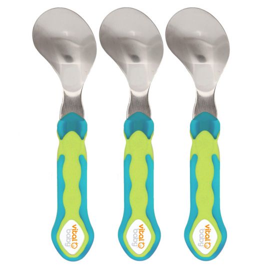 Vital Innovations Spoon pack of 3 ergonomic - Blue Green