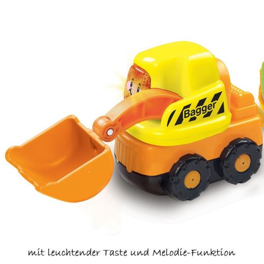 Vtech Tut Tut Baby Flitzer - Excavator with trailer