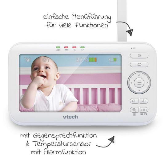 Vtech Video-Babyphone Babymonitor VM5252 - 5 Zoll
