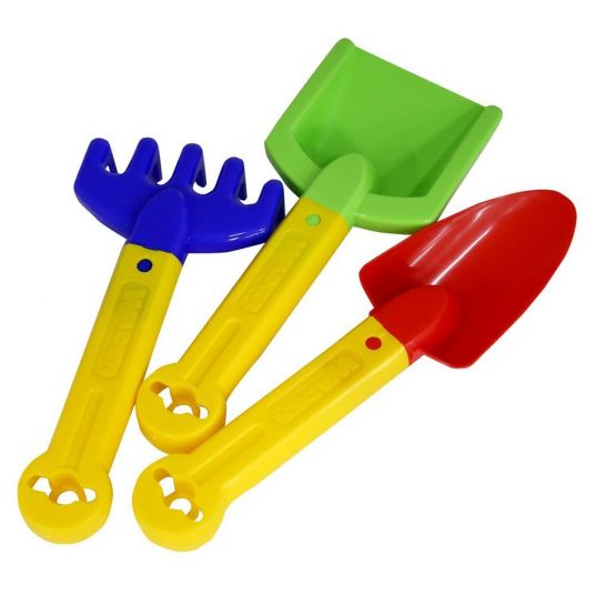 Wader 3-piece set shovel, rake + trowel