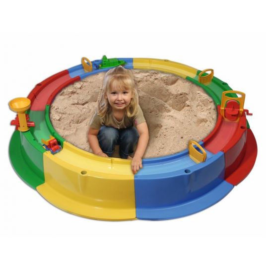 Wader Sandbox round with water play street 136 cm