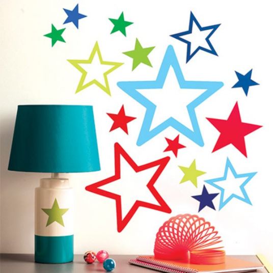 Wallies 16 pcs wall sticker set - stars