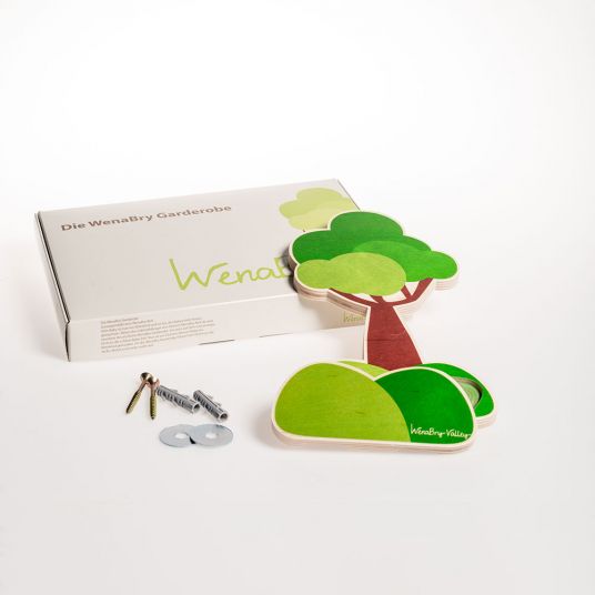 Wenabry Set: Cintura, astuccio e guardaroba - Albero - Nero Marrone Verde