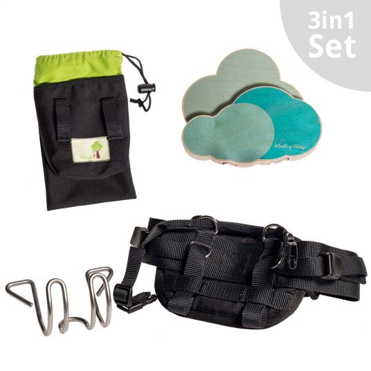 Wenabry Set: Cintura, borsa e guardaroba - Cloud - Nero Blu Verde
