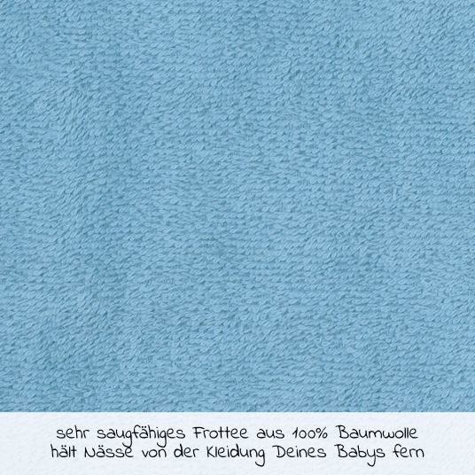 Wörner Sleeve bib - Embroidery penguins - Ice blue