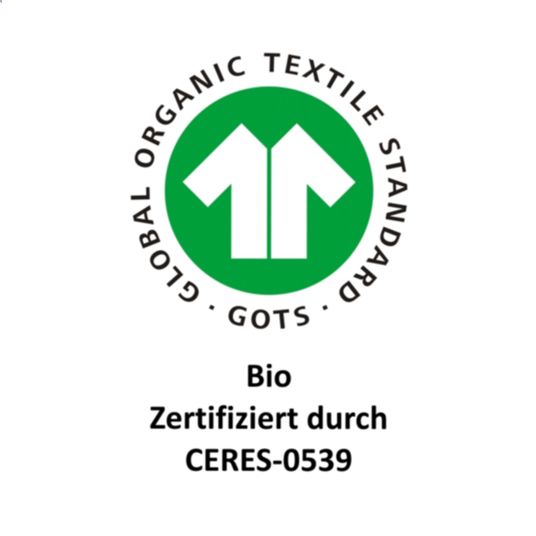 Wörner Ärmel-Lätzchen aus Bio-Baumwolle 68 x 34 cm - Stickerei Igel / Schnecke - Rosa