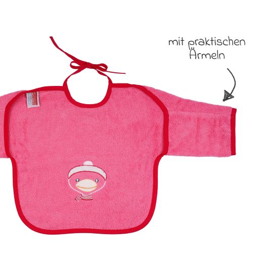 Wörner Ärmel-Lätzchen - Stickerei Ente - Pink