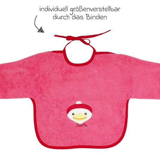 Wörner Ärmel-Lätzchen - Stickerei Ente - Pink