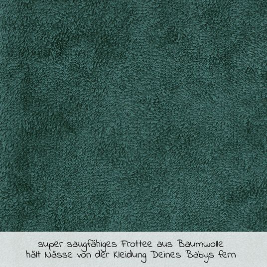 Wörner Ärmel-Lätzchen - Stickerei Erdmännchen - Piniengrün