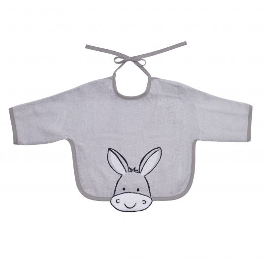 Wörner Sleeve Bib - Embroidery Donkey - Light Gray