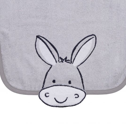 Wörner Sleeve Bib - Embroidery Donkey - Light Gray