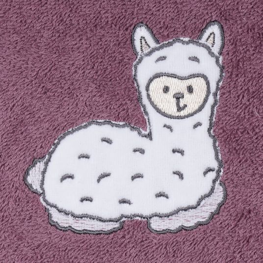 Wörner Sleeve Bib - Embroidery Llama - Mauve