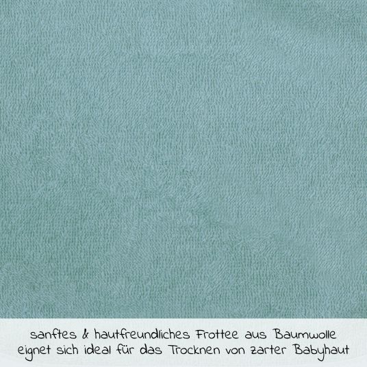 Wörner Bade-Poncho 75 x 60 cm - Uni Eisblau