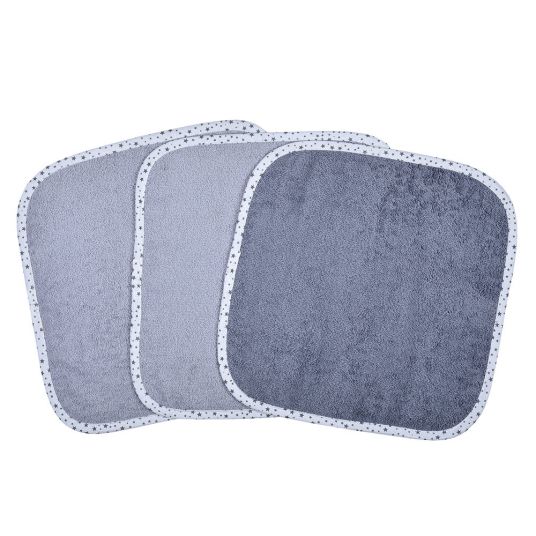 Wörner Towel pack of 3 30 x 30 cm - Grey Light grey