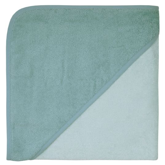Wörner Hooded bath towel 100 x 100 cm - plain mint ice blue