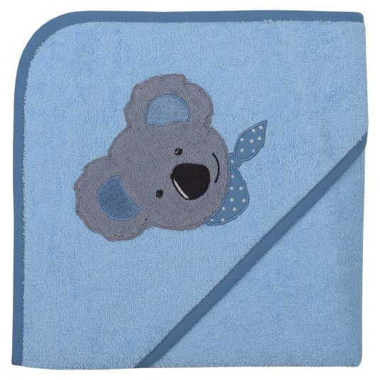 Wörner Hooded bath towel 80 x 80 cm - Koala - Bleu