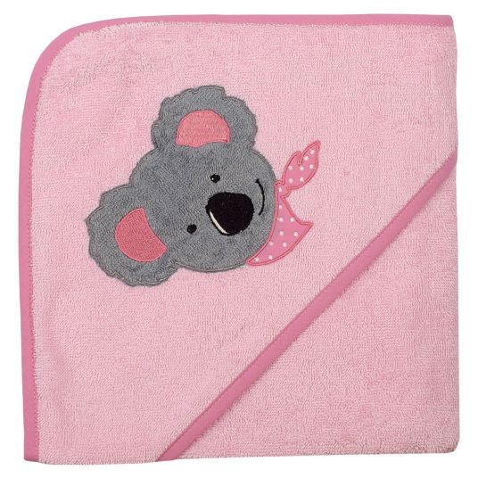 Wörner Asciugamano da bagno con cappuccio 80 x 80 cm - Koala - Pearl