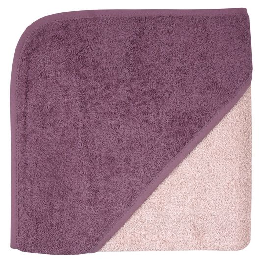 Wörner Hooded bath towel 80 x 80 cm - Uni Old Pink Mauve