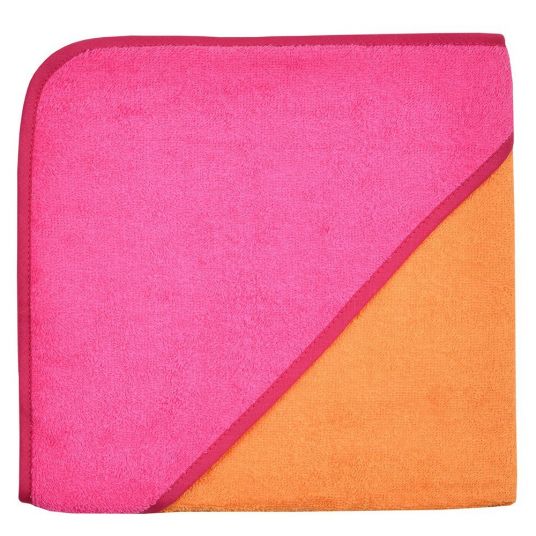Wörner Hooded bath towel 80 x 80 cm - Uni Dahlia Rose Pink