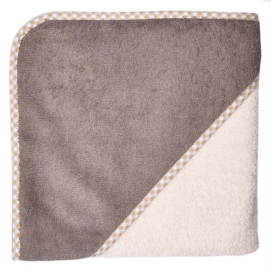 Wörner Hooded bath towel 80 x 80 cm - Uni Natural Light brown