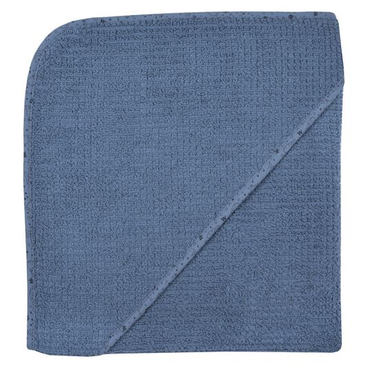 Wörner Asciugamano con cappuccio in cotone biologico 100 x 100 cm - Walli - Blu