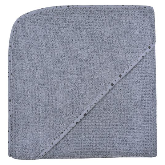 Wörner Hooded bath towel organic cotton 100 x 100 cm - Walli - Grey