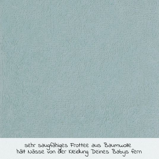 Wörner Riesen-Klettlätzchen 30 x 45 cm - Stickerei Eisbär - Mint