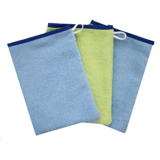 Wörner Washing Glove 3 Pack - Uni Blue Lind