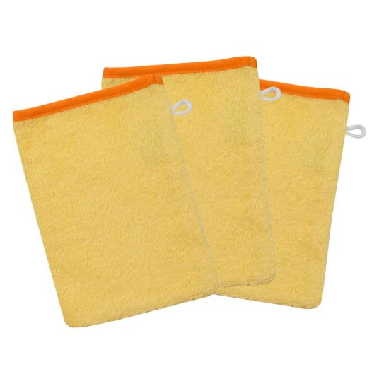 Wörner Washing glove 3 pack - Uni Yellow