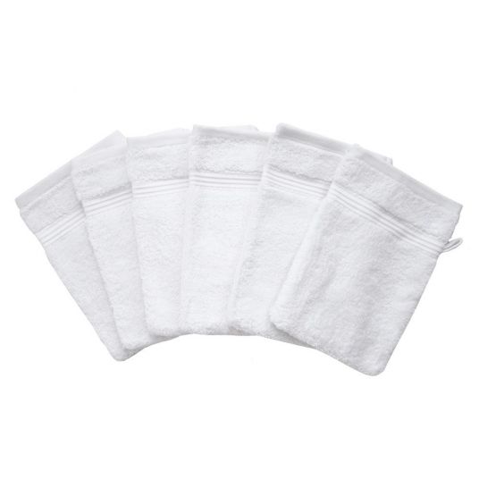 Wörner Waschhandschuh 6er Pack - Weiß