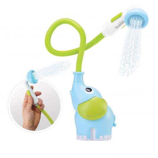 Yookidoo Baby shower elephant - Blue with green