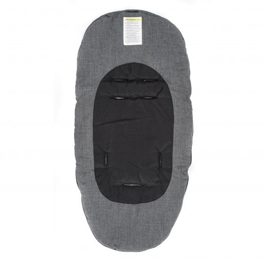 Zamboo 2in1 universal fleece footmuff seat cover and footmuff with hood for baby car seat, baby bath and buggy, incl. bag - Grey