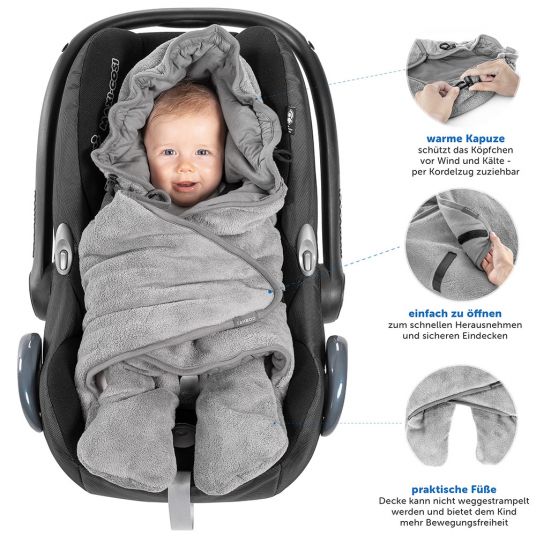Zamboo 5-teiliges Komfort- und Schutz-Set für Babyschale mit Tragegurt