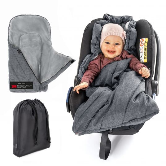 Zamboo Deluxe Winter Footmuff for Baby Car seat (Maxi-Cosi) - Melange Grey