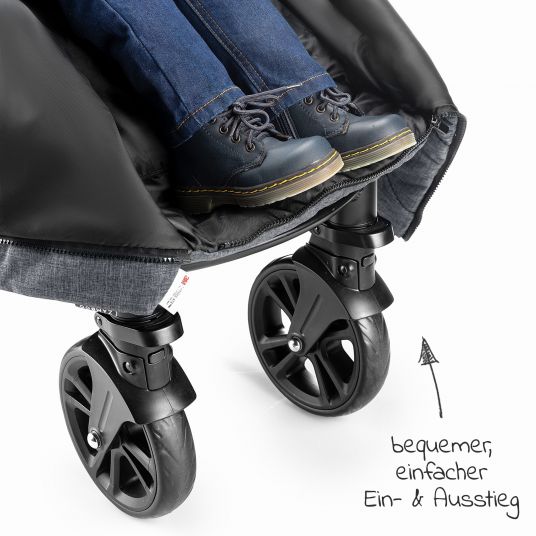 Zamboo Deluxe Winter-Fußsack 3M für Kinderwagen & Buggy - Melange Grau